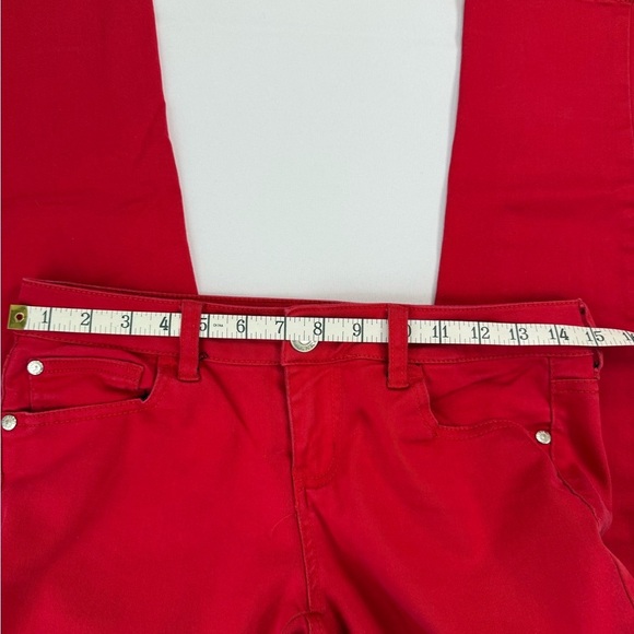 Celebrity Pink Red Skinny Jeans Vibrant Denim - Picture 8 of 9